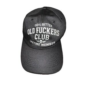 Old F*ckers Club Hat Funny 100% Bitter Lifetime Member Adjustable Cap
